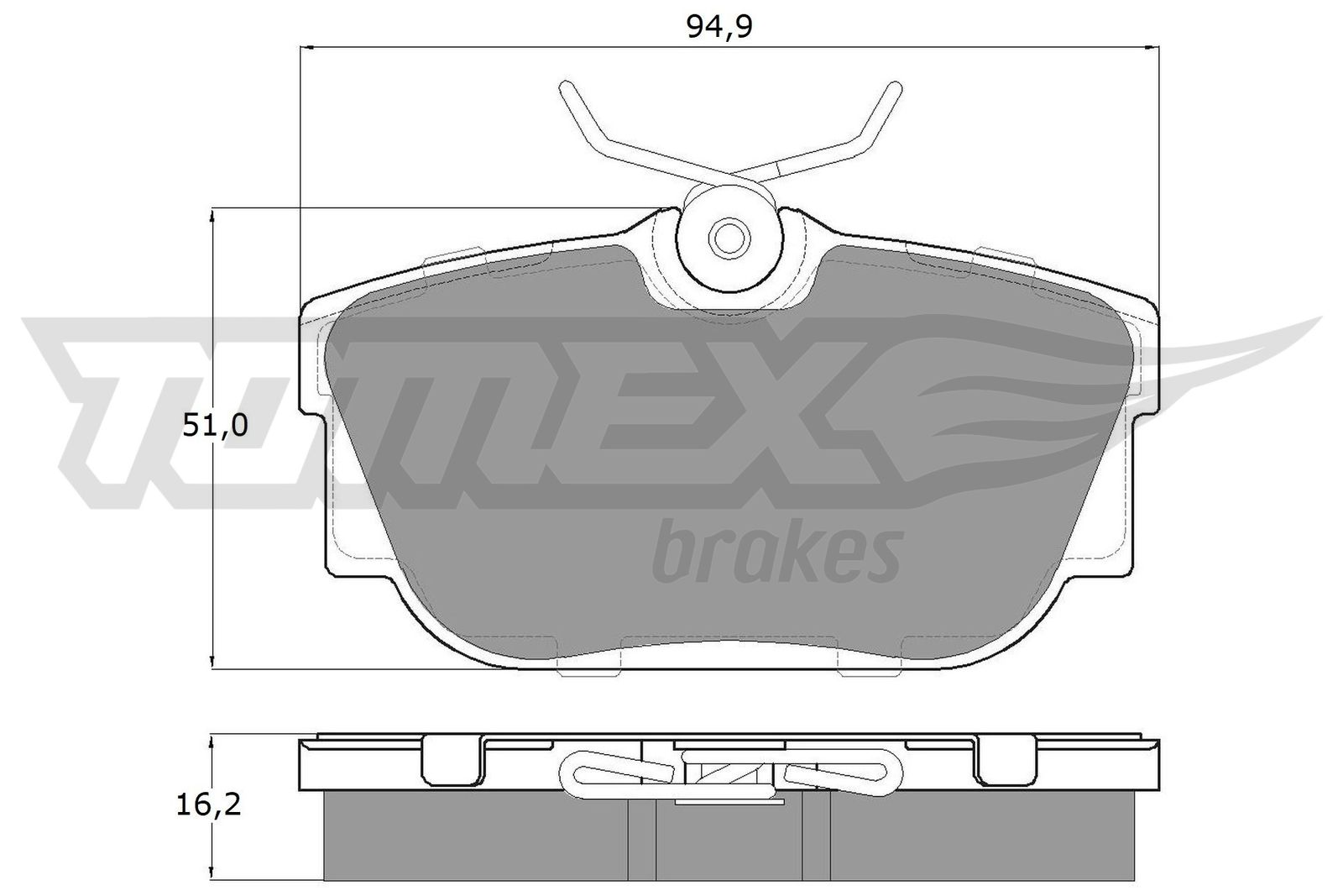 Sada brzdových platničiek kotúčovej brzdy TOMEX Brakes
